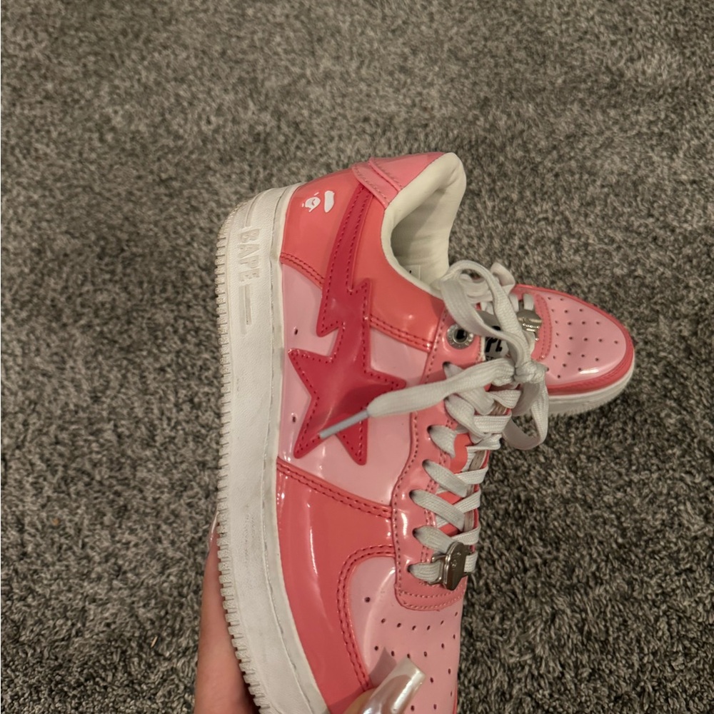 Bape Women's Pink Sneakers - Picture 2 of 2